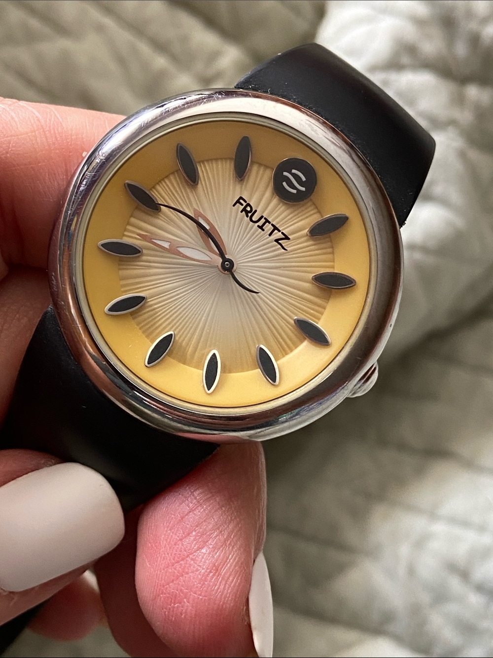 FRUITZ by Philip Stein Natural Frequency Technology Watch Yellow Lemon Ladies